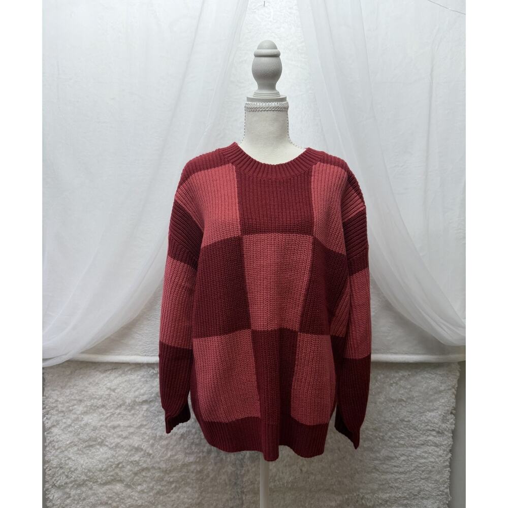 Torrid Pink Charlie Check Pullover Drop Shoulder Sweater Womens Size 1X NWT